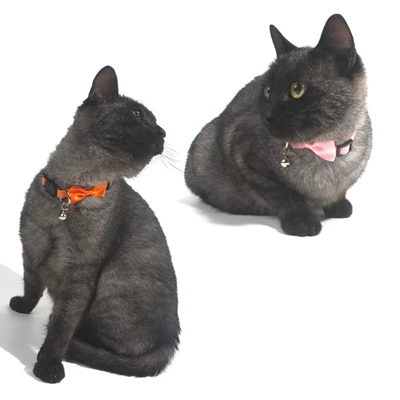 Pet Collars New Pet Bow Bell Collars Cute Cat Collars Pet Supplies Multicolor Adjustable Pet Dressing Tool Pet Accessories