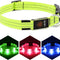 Led Dog Collar, Rechargeable Light up Collar, Waterproof Flashing Light Basic Dog Collars, Super Bright Night Safety (Green, Large)